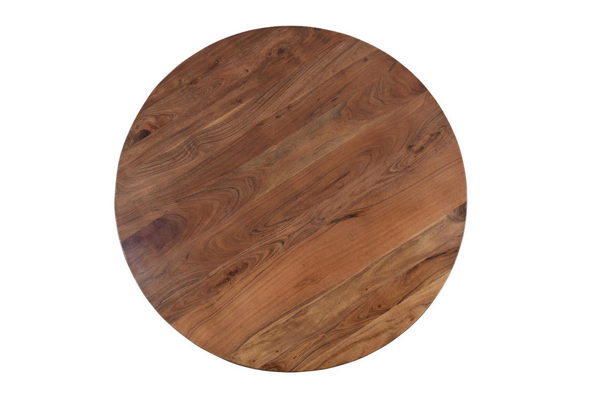 ESSTISCH LUCA - Schwarz/Braun, Holz/Metall (140/140/78cm) - SAM