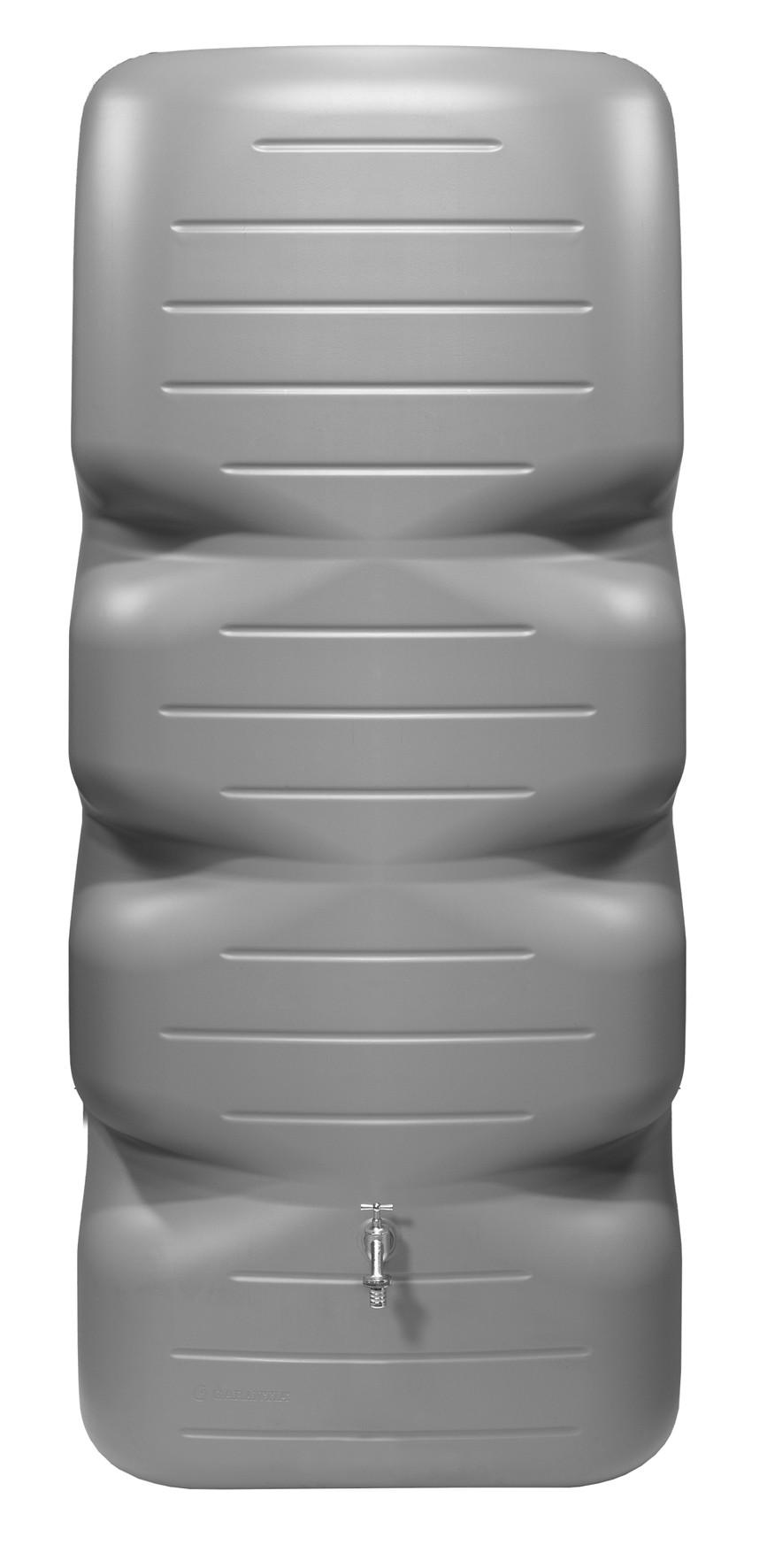REGENTONNE 1000 L, betongrau - Grau, Kunststoff (80/184/80cm) - GARANTIA