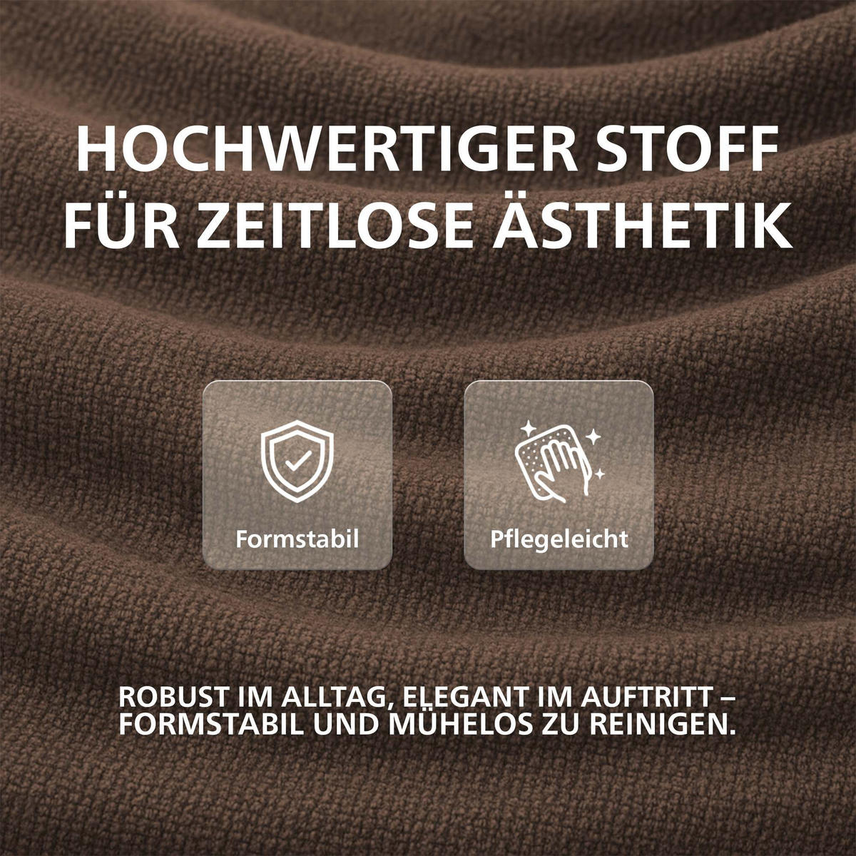 ESSZIMMERSTUHL Stoff Braun - Schwarz/Braun, Textil/Metall (58/85/63cm) - CLP