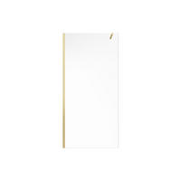DUSCHWAND - 140 cm x 0.6 cm - Metall, Glas - Goldfarben - DAREN - Goldfarben, Glas/Metall (140/200cm) - Vente-Unique
