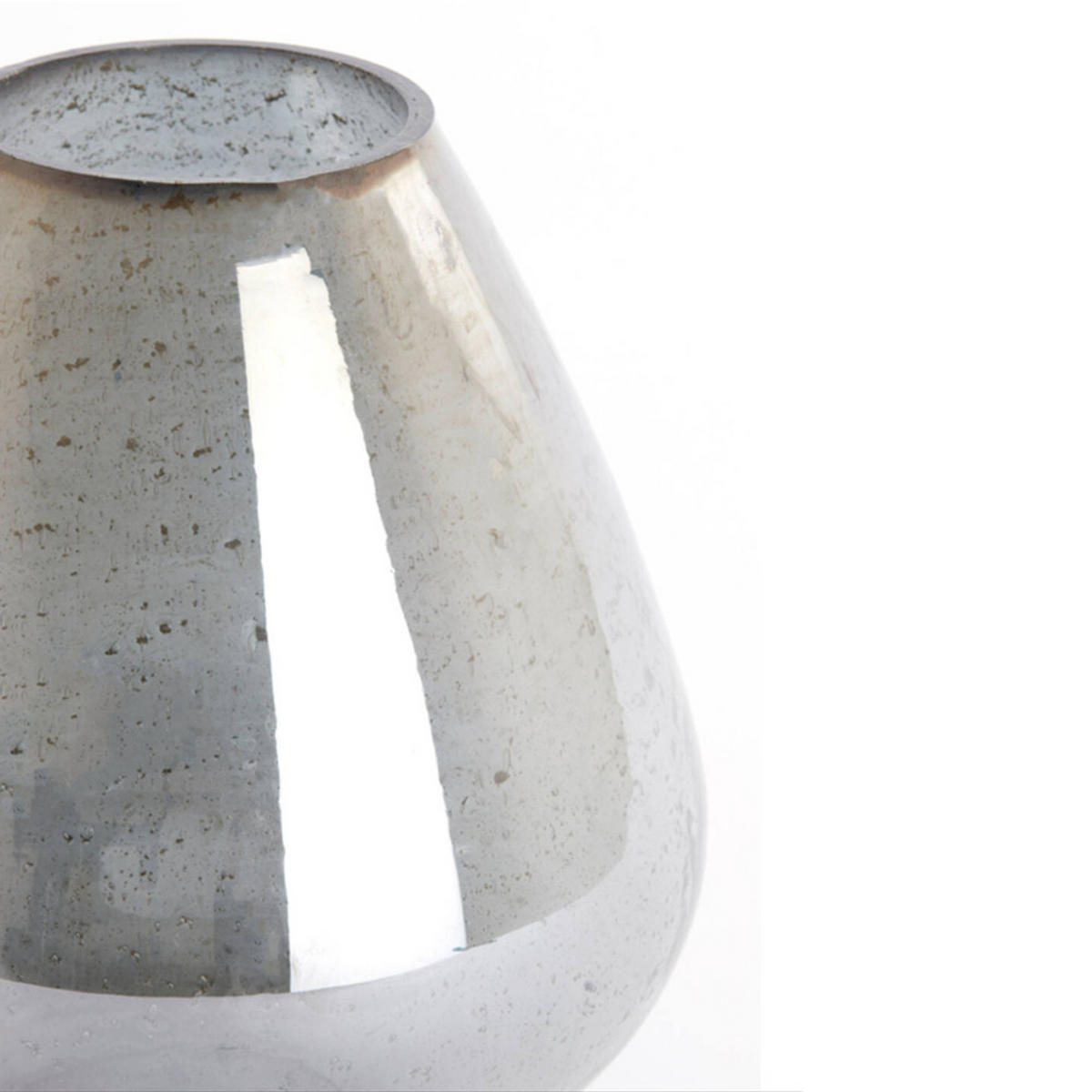 GLASVASE LATERZA Ø27x30 cm, Glas, Grau - Grau, Glas (27/30cm) - Light & Living