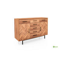 KOMMODE BREIT LEON Kernbuche - Kernbuche, Holz (144/95/45cm) - byoak