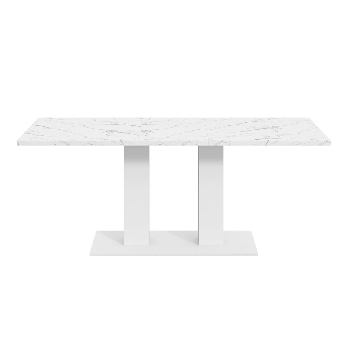 AUSZIEHTISCH Weiß 140-180/70/75 cm - Weiß, Holz (70/180/75cm) - PANGIVO