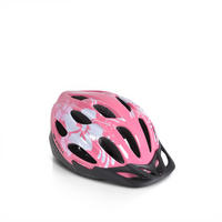 KINDERHELM Y02 pink Größe M 54-58 cm, 17 Löcher, LED-Licht, EPS + PVC-Schale, einstellbar - Rosa, Kunststoff (19/30cm)