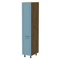 APOTHEKERSCHRANK Bari 2D14K/40 Kargo Eiche Artisan / RAL 5024 pastellblau 40 / 59 / 207cm - Blau/Eiche Artisan, Holz/Holzwerkstoff (40/207/59cm) - Feldmann-Wohnen