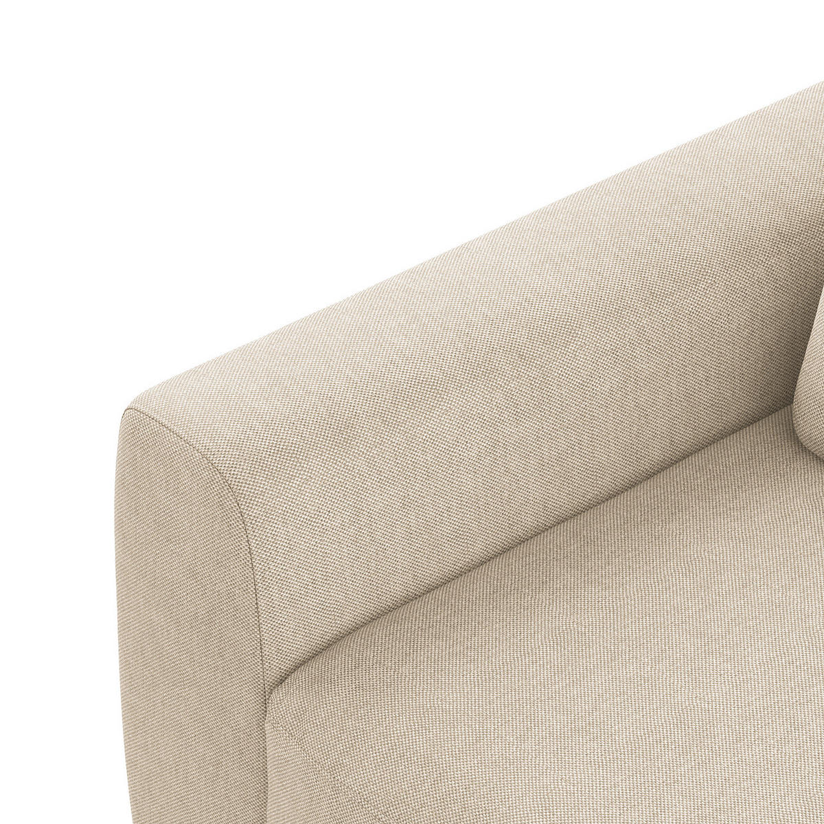 3-SITZER SOFA - Beige/Schwarz, Kunststoff/Textil (252/80/117cm) - home24