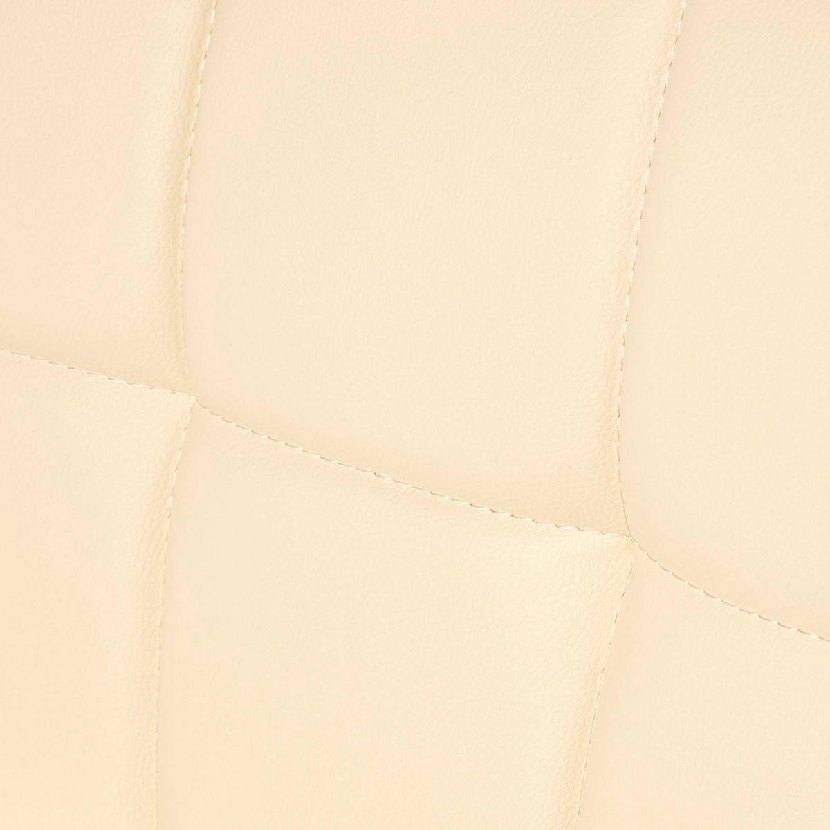 BARSTUHL Bramley mit Lehne, Kunstleder, drehbar & höhenverstellbar - Creme, Textil (44/113/44cm) - Homescapes