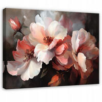 BILDER Blumen Schwarz Wohnzimmer 120x80 - Multicolor, Holzwerkstoff (120/80cm) - Wallarena