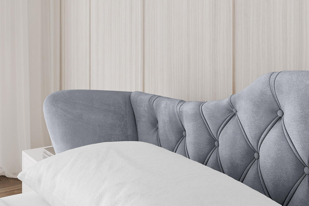 POLSTERBETT mit Bettkasten und Lattenrost, Boxbett ohne Matratze - ZORAN-V1 180x200 Grau - Grau, Holzwerkstoff/Textil (180/200cm) - ALTDECOR
