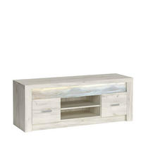 LOWBOARD ZERI 137/53/42 cm, Eiche Bianco - Eiche Bianco, Holzwerkstoff (137/53/42cm) - MASSENO
