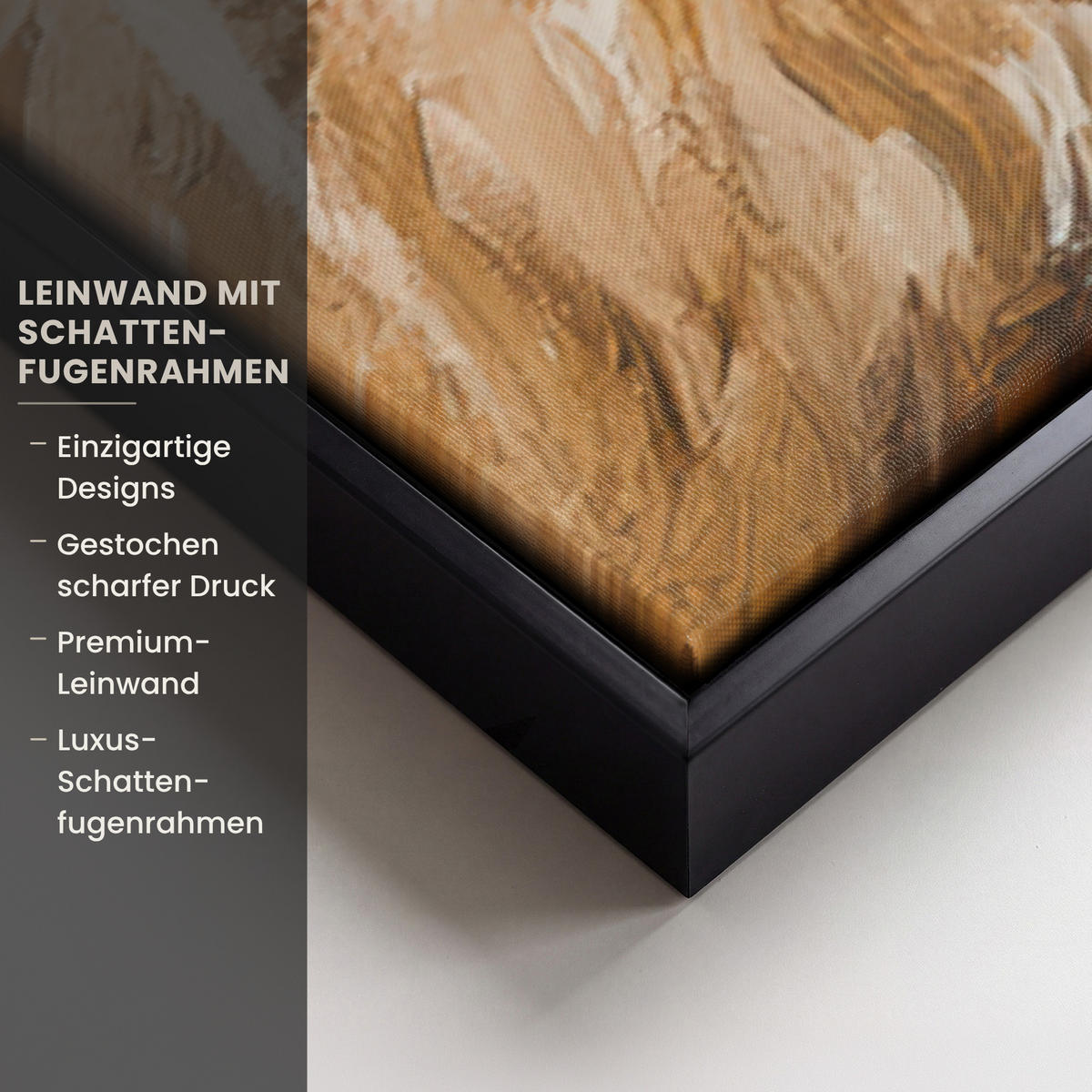 LEINWAND Bilder mit Rahmen - Weihnachtsmann - Rentier - Weihnachten - 140x90 - Rotbraun, Textil (140/90cm) - MuchoWow