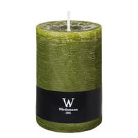 STUMPENKERZE Rustik Marble Style Olive 140 x Ø 98 mm, 1 Stück - Olivgrün, Paraffin (14cm) - Wiedemann Kerzen