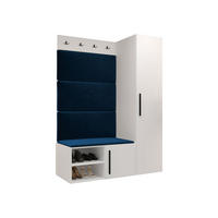 GARDEROBEN-SET Medi II - Blau/Schwarz, Holzwerkstoff/Kunststoff (40/191/50cm) - MIRJAN24