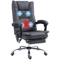MASSAGE-BÜROSTUHL, Dunkelgrau - Dunkelgrau, Textil (70/118/64cm) - Vinsetto