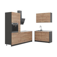 KUHINJA Fame-Line, Hrast zlatnog tona/Antracit, 220 x 120 cm, RP Mramor - hrast medunac/antracit, drvni materijal (220/206.8/60cm) - Vicco