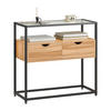 SIDEBOARD Natur - Naturfarben, Glas/Holzwerkstoff (81/78/35cm) - SoBuy