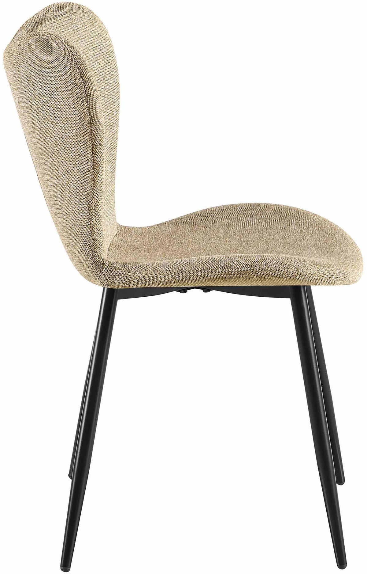 ESSZIMMERSTUHL Stoff Taupe - Taupe/Schwarz, Textil/Metall (50/80/58cm) - CLP