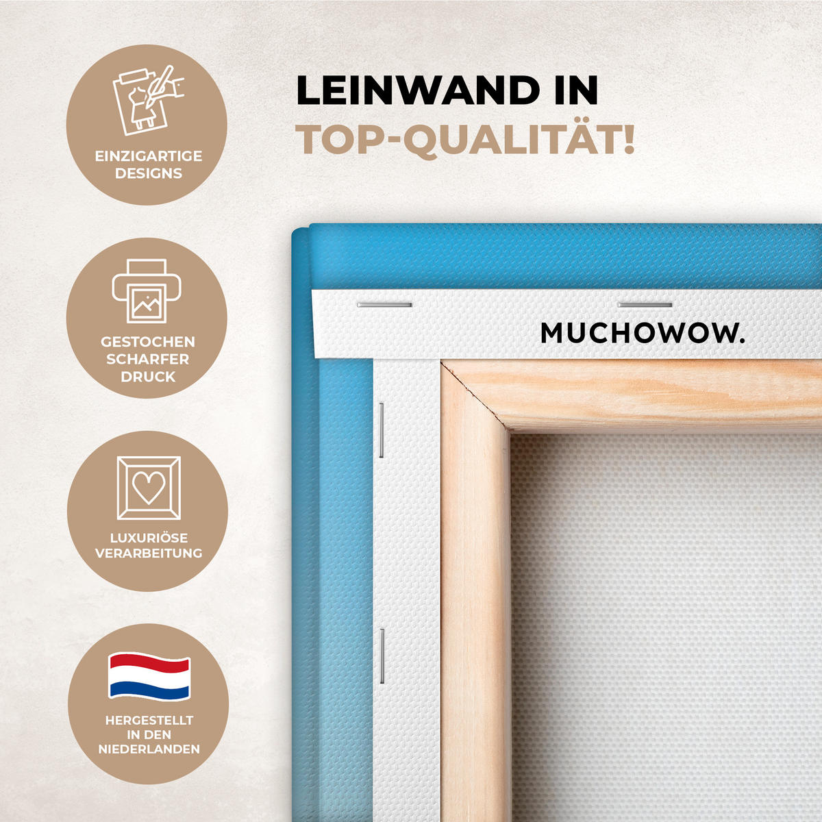 LEINWANDBILD Polen - Sonne - Warschau 80x120 cm - Blau, Textil (80/120cm) - MuchoWow