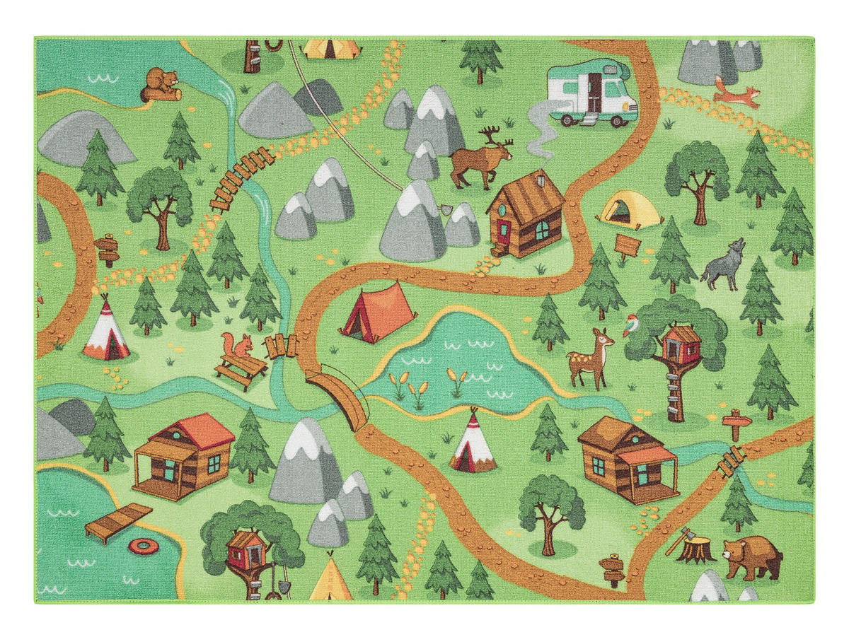 TEPPICH Rebel Roads 95/200 cm - Pastellgrün, Textil (95/200cm) - rugsX