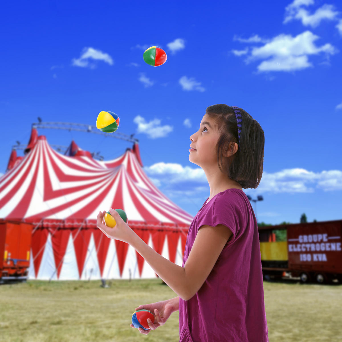 5XJONGLIERBÄLLE - Multicolor, Naturmaterialien/Kunststoff (6.5/6.5cm) - Relaxdays