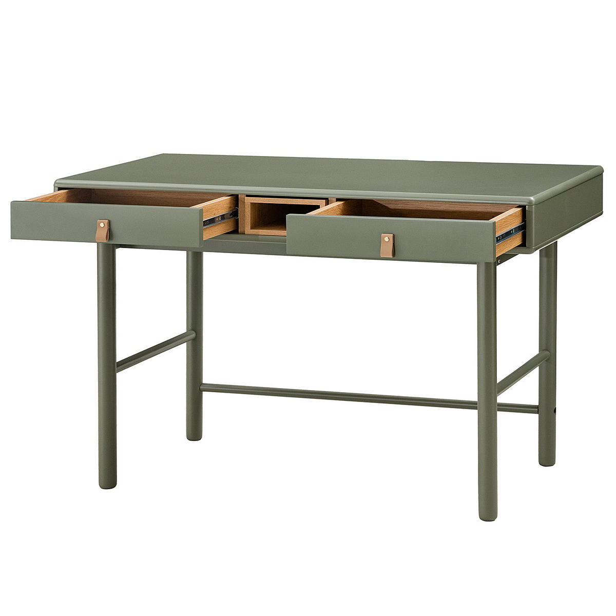 SCHREIBTISCH - Olivgrün, Holz/Holzwerkstoff (60/120/75cm) - home24