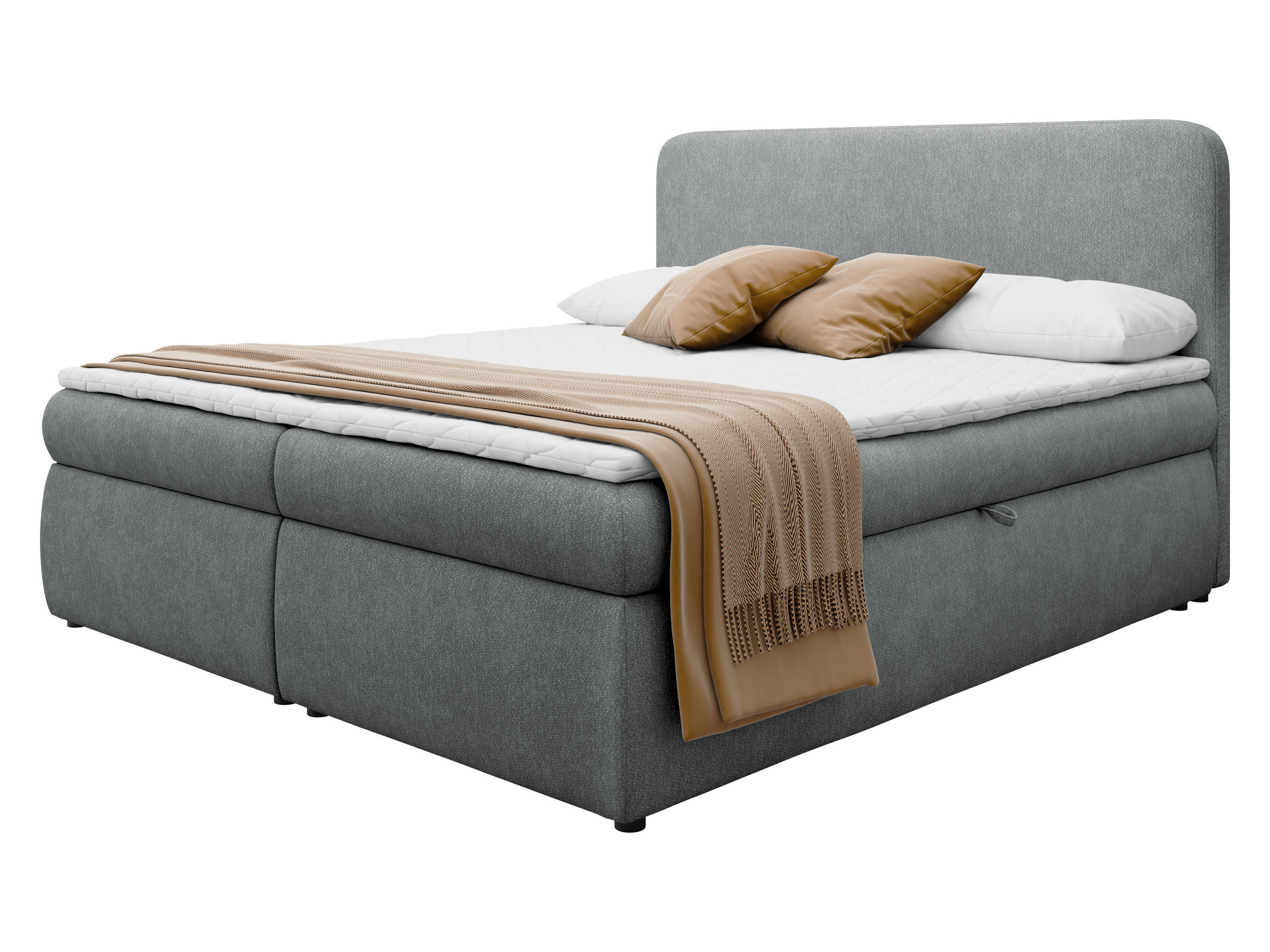 BOXBETT Bonny - H3 - Schwarz/Grau, Holz/Holzwerkstoff (140/200cm) - MIRJAN24