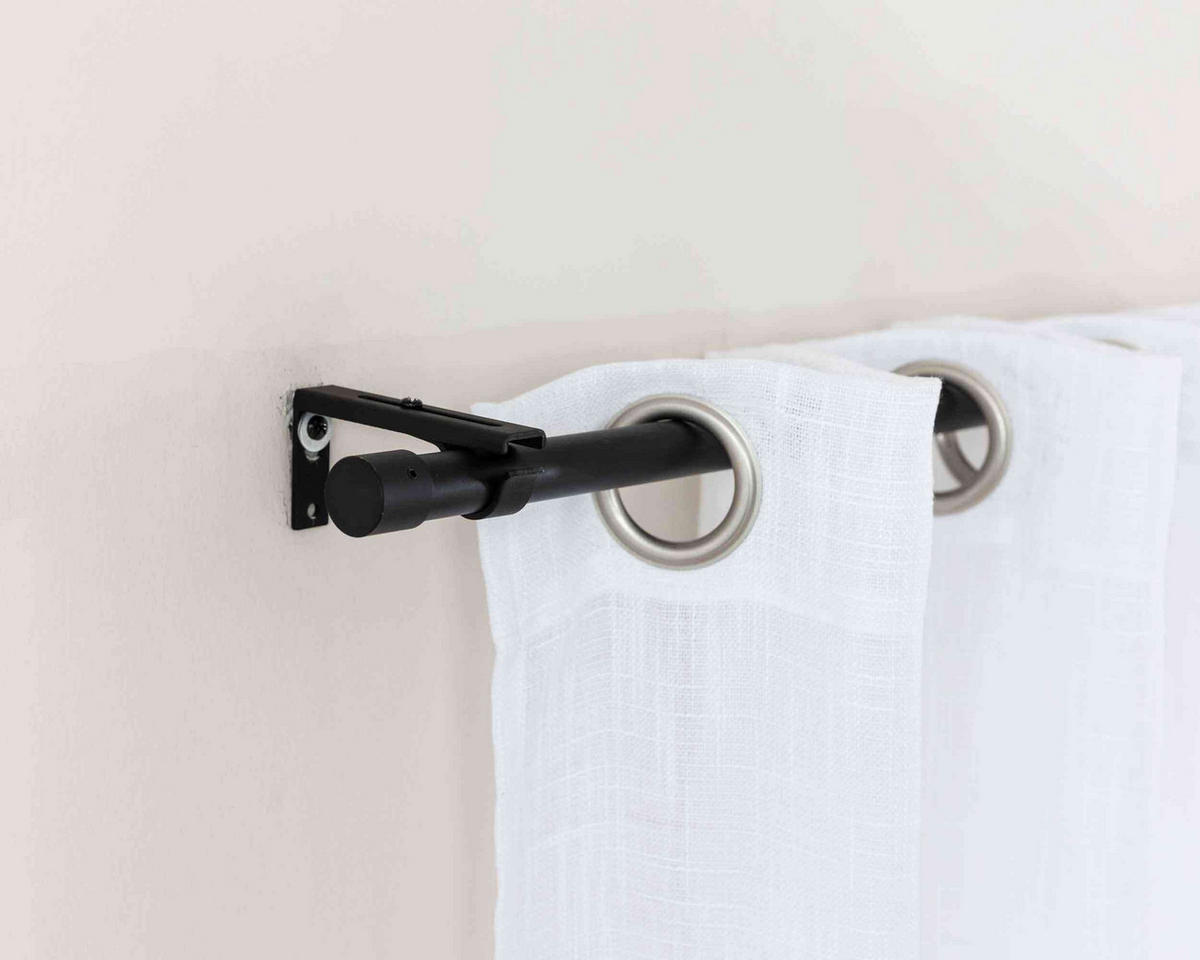 GARDINENSTANGE Ningbo Ø16/19 mm Schwarz - Schwarz, Metall (210cm) - Gardinenbox
