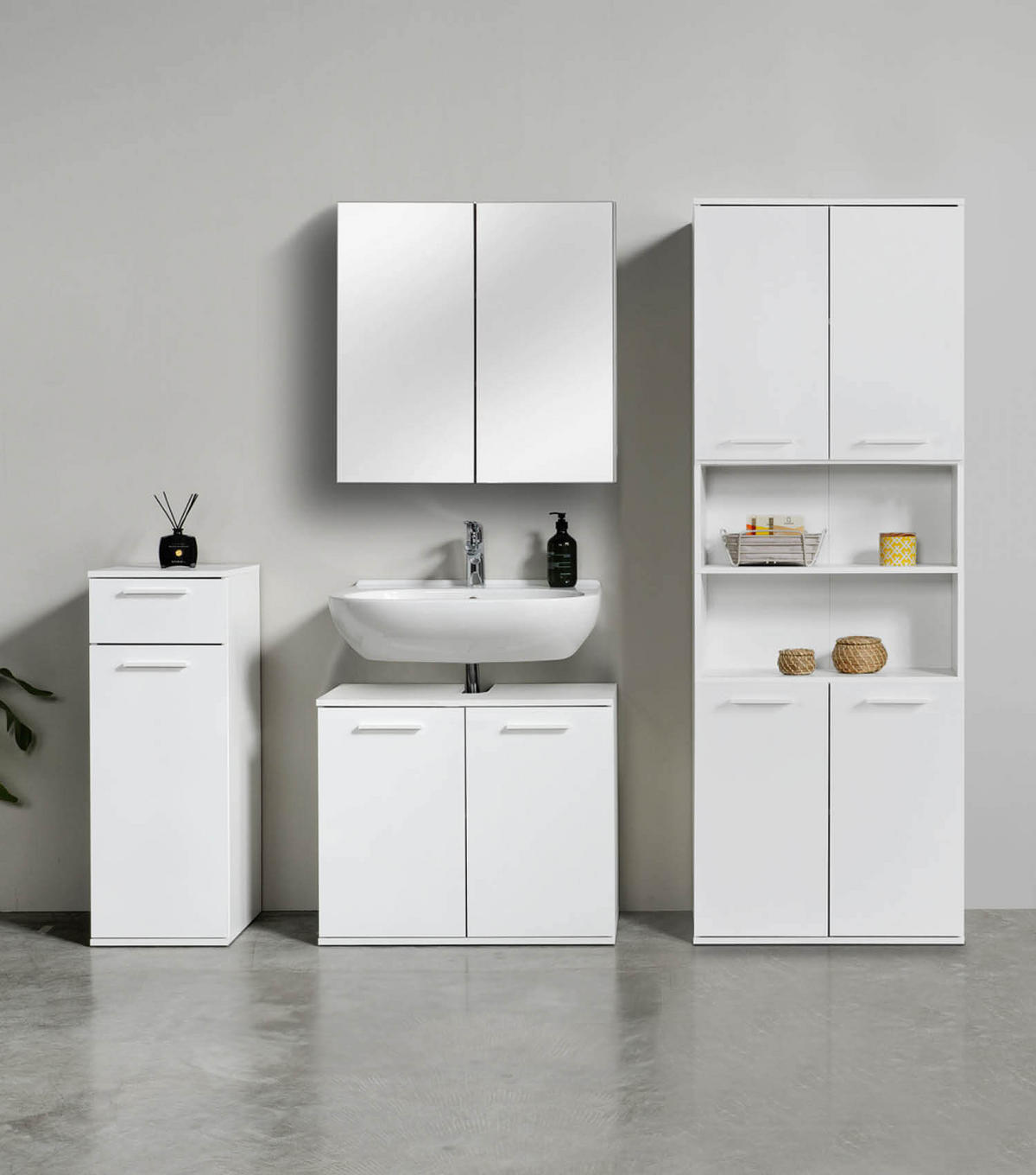 BAD HOCHSCHRANK Der Kapitän - Beige, Holzwerkstoff (65/180/34cm) - Mokebo