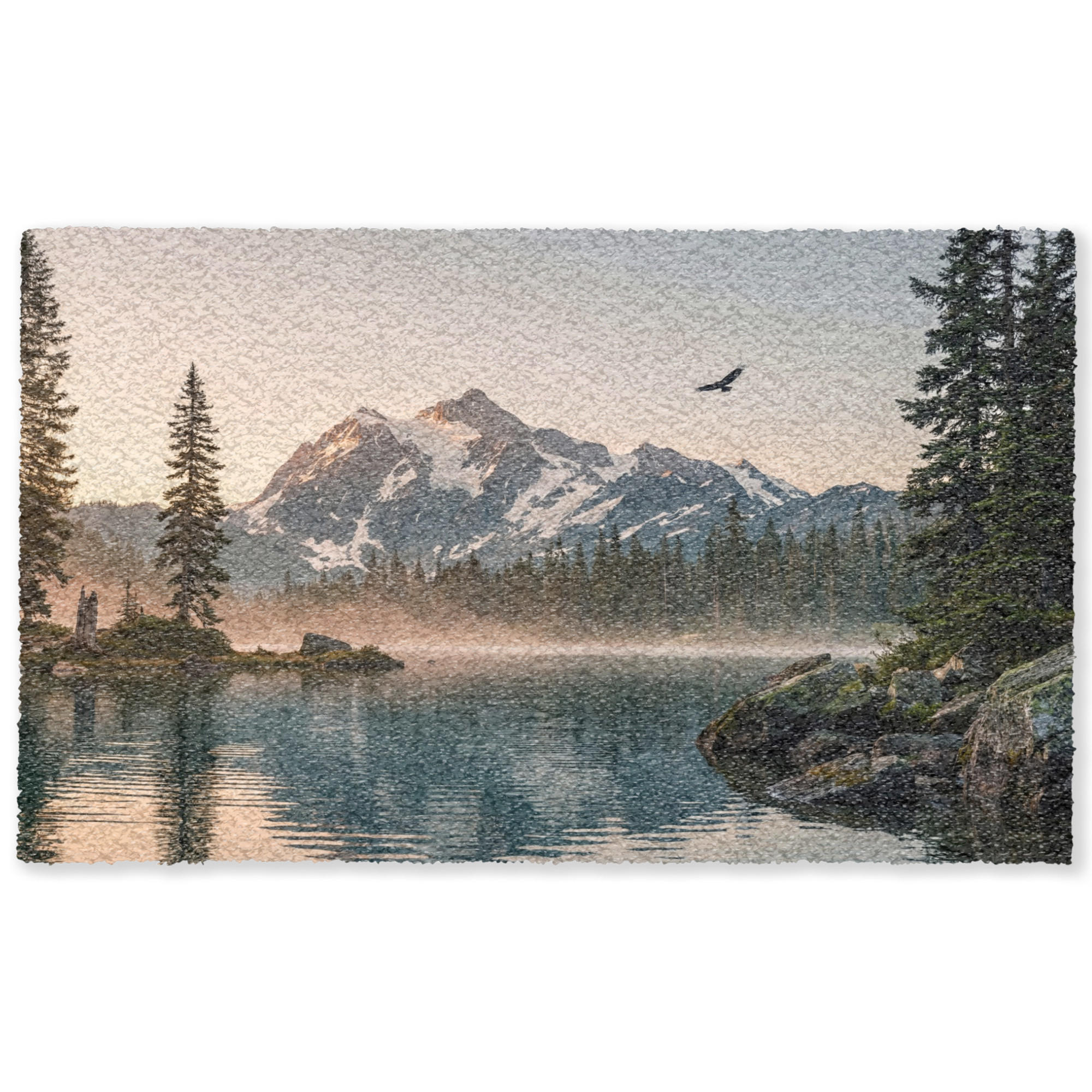 KOBERCE - Hory - Voda - Stromy - 150x90 cm - viacfarebná, textil/plast (150/0.4cm) - OnlyWow