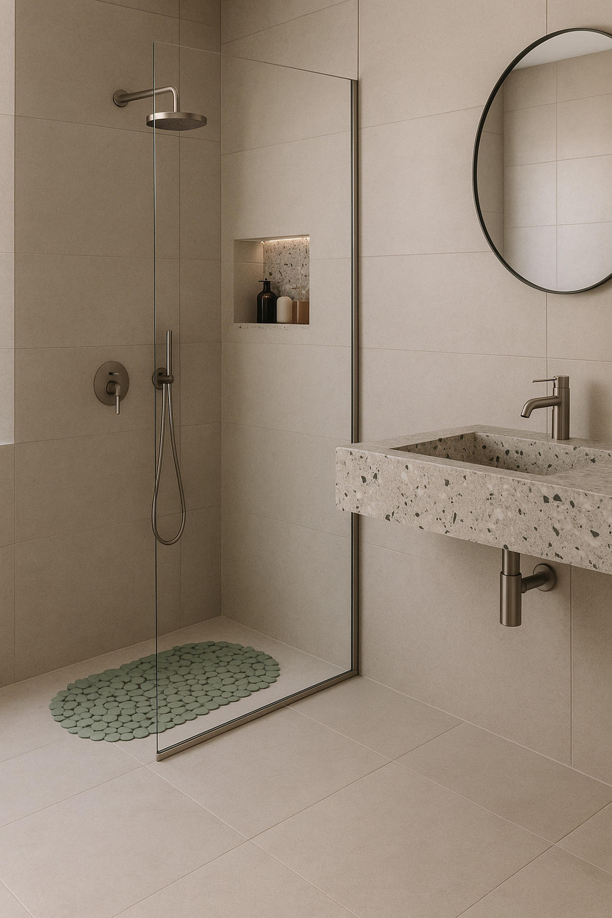 BADEMATTE Vitamine 36/69 cm - Grün, Kunststoff (36/69cm) - Douceur d´intérieur