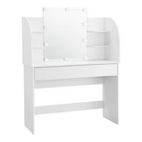 SCHMINKTISCH Köla - Weiß, Holzwerkstoff (108/140/40cm) - [en.casa]