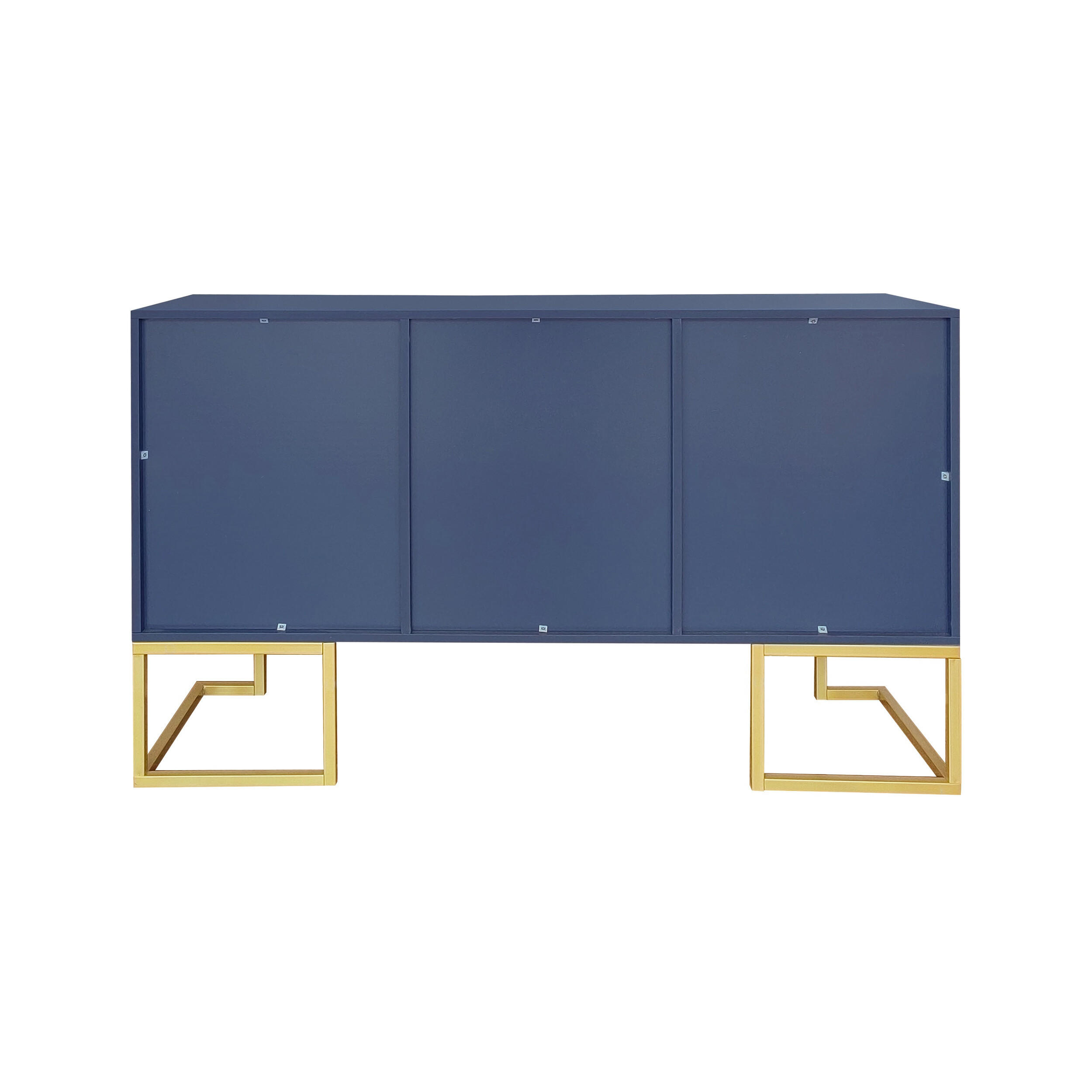 SIDEBOARD Blau 138/40/80,5CM - Blau, Holzwerkstoff/Metall (40/80.5/138cm) - Urban Meuble