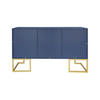 SIDEBOARD Blau 138/40/80,5CM - Blau, Holzwerkstoff/Metall (40/80.5/138cm) - Urban Meuble