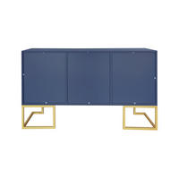 SIDEBOARD Blau 138/40/80,5CM - Blau, Holzwerkstoff/Metall (40/80.5/138cm) - Urban Meuble