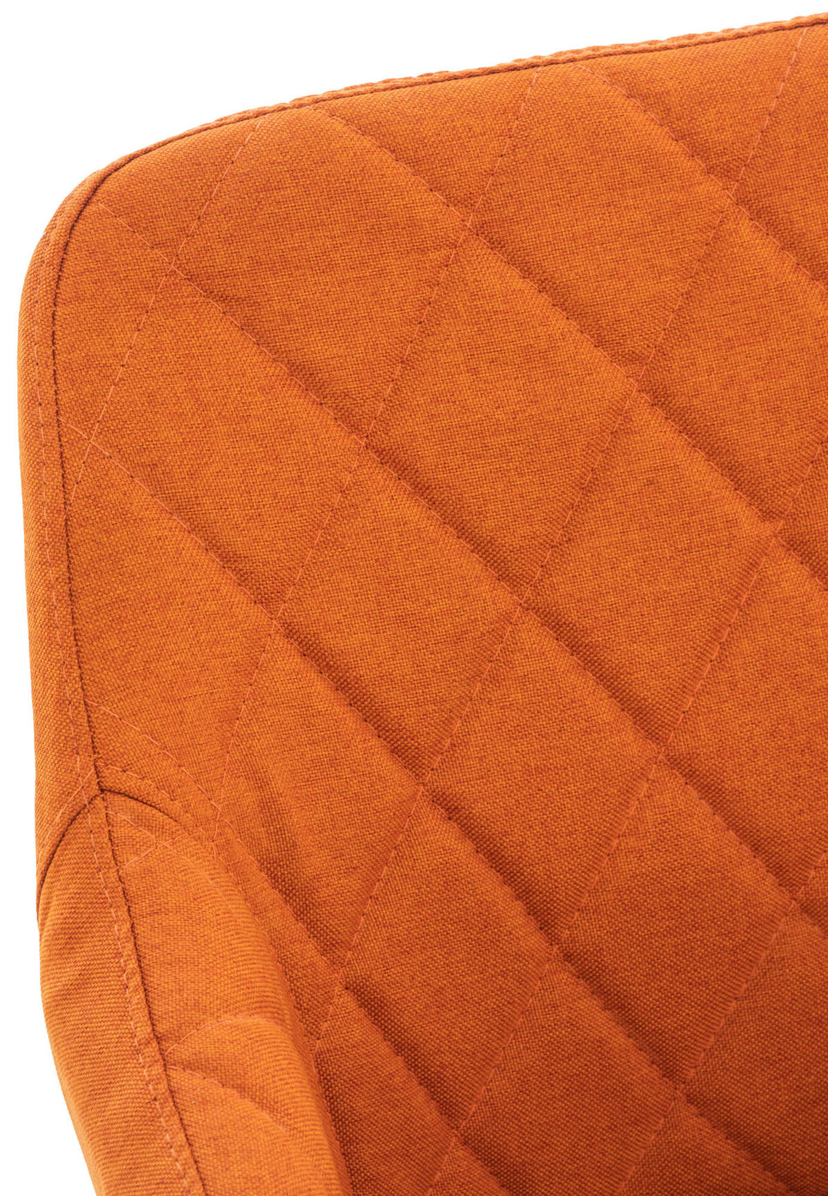 ESSZIMMERSTUHL Shyva Stoff, Gestell Metall matt Schwarz Orange - Schwarz/Orange, Textil/Metall (47/84/44cm) - TPFLiving