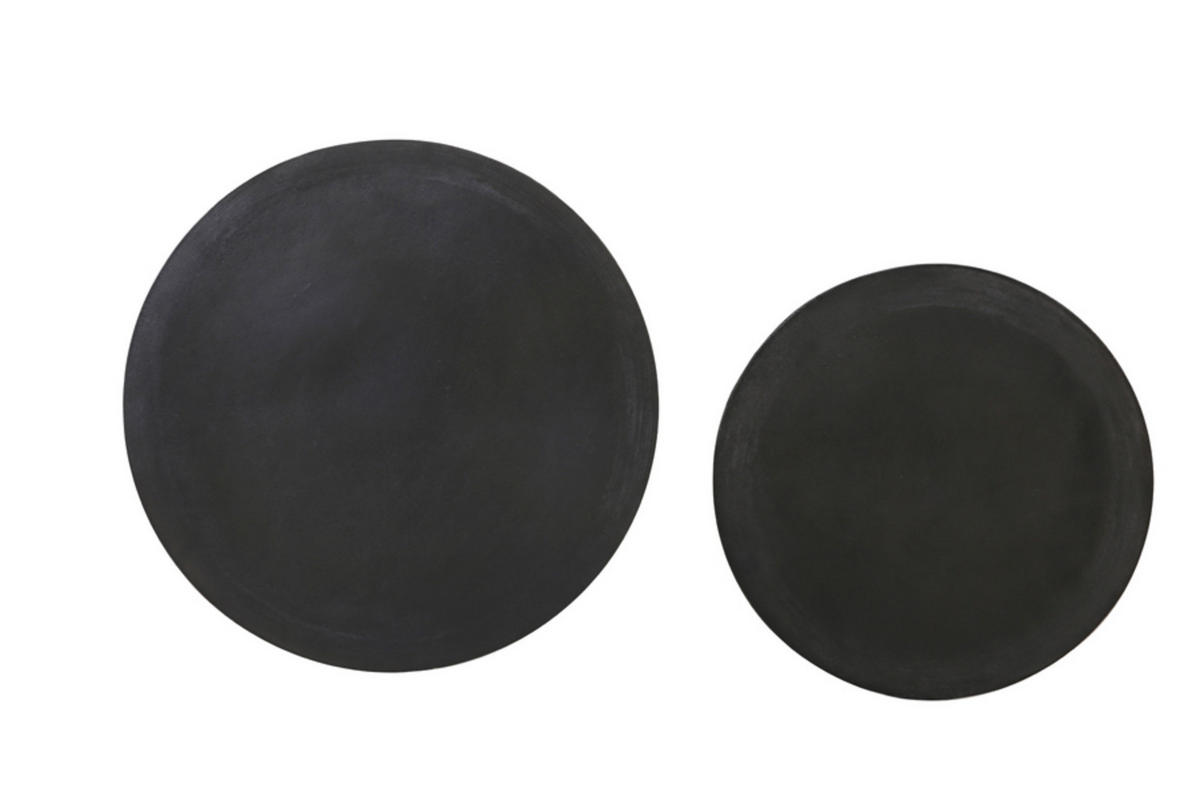 BEISTELLTISCH Talca Schwarz Ø49/50,5 cm 2er-Set - Schwarz, Metall (49/49/50.5cm) - Light & Living