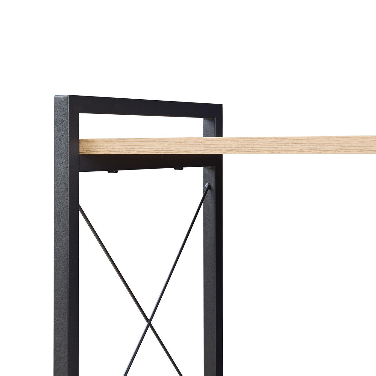 STANDREAGL Skørping - Eichefarben/Schwarz, Holzwerkstoff/Metall (65/160/30cm) - [en.casa]