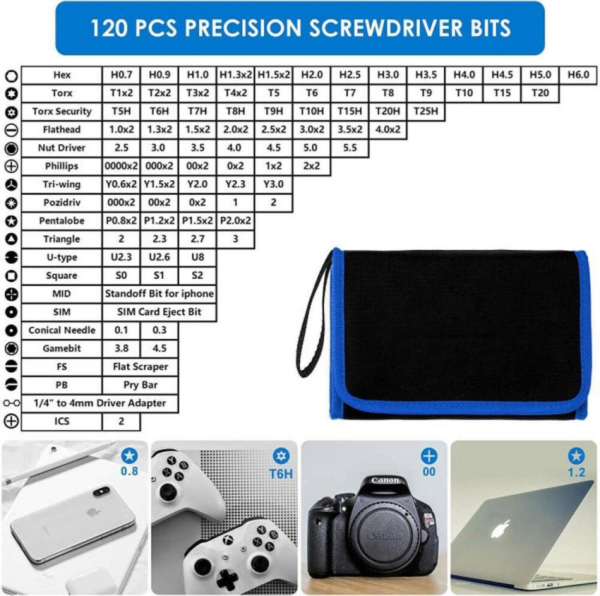 SCHRAUBENDREHERSATZ, 142-teilig, inklusive 120 magnetischer Schraubendreherbits, geeignet für Reparaturen - Multicolor, Metall (24/15/5cm)