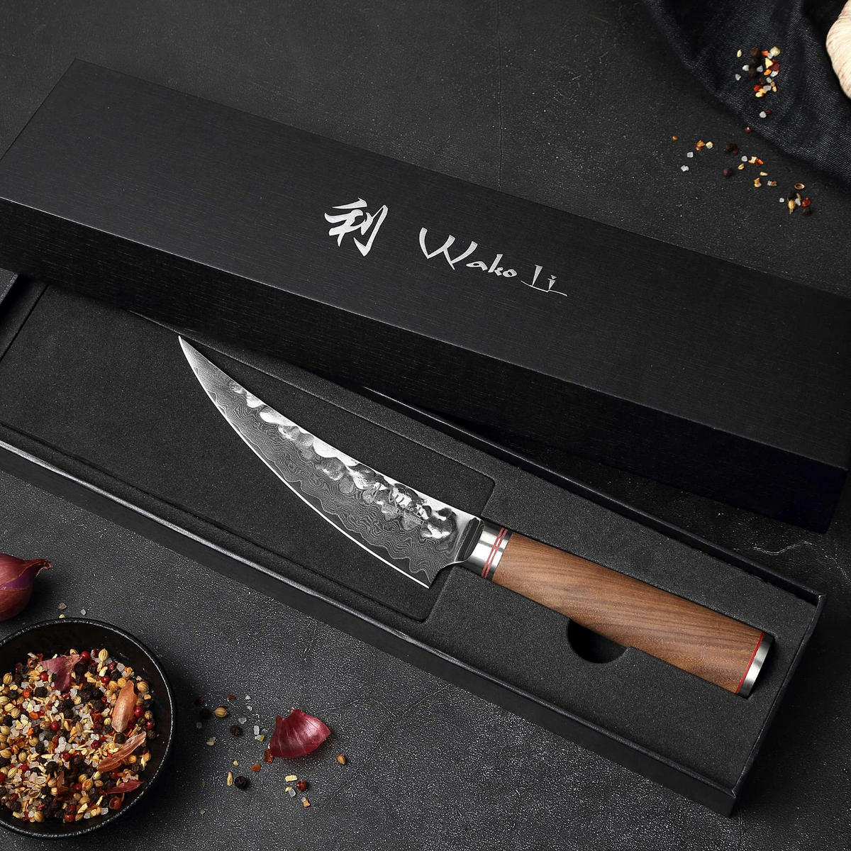 AUSBEINMESSER 16 cm - Nussbaumfarben, Holz/Metall (30cm) - Wakoli