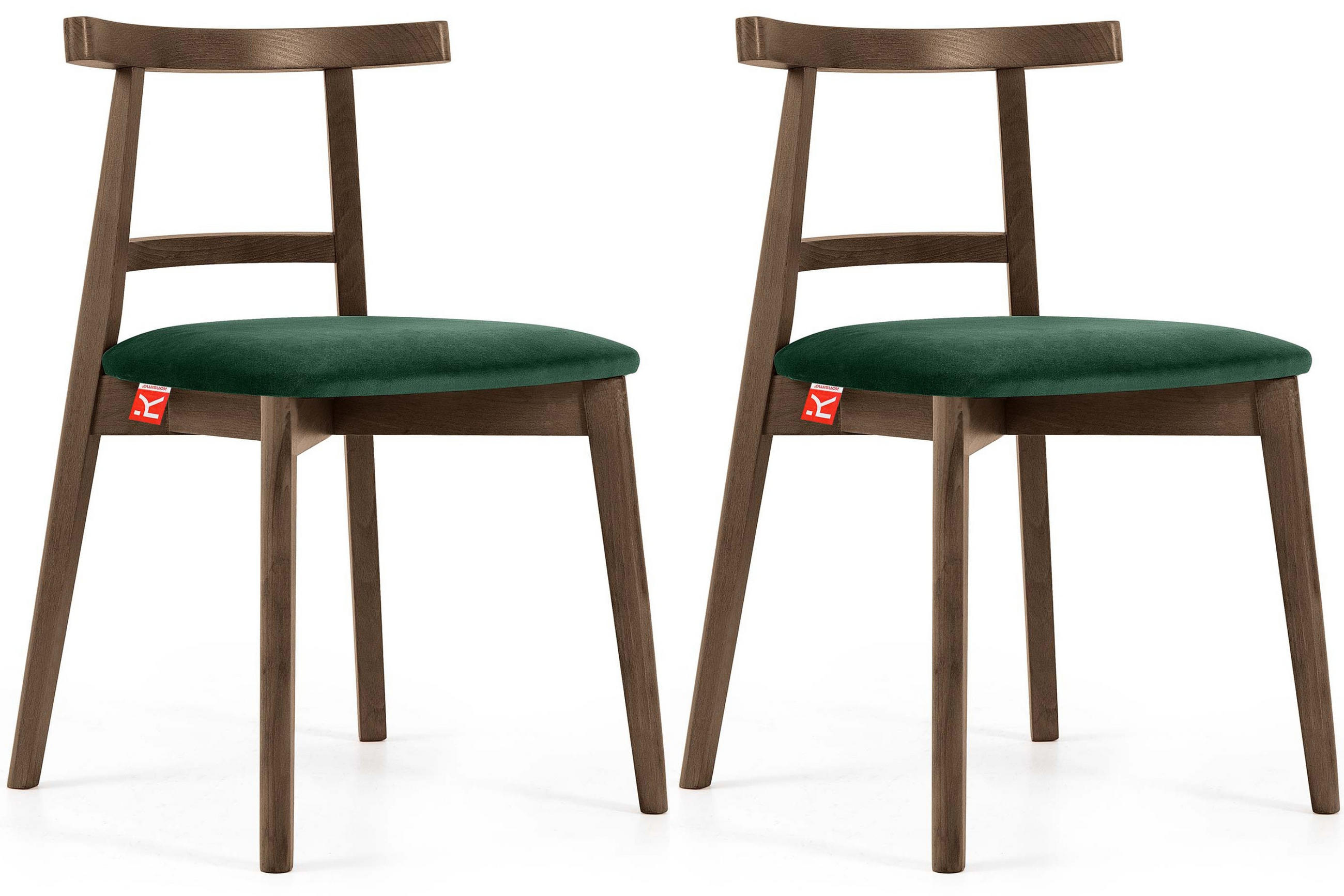 Konsimo® Esstischstühle Dunkelgrün, Eiche 47x76x45 cm