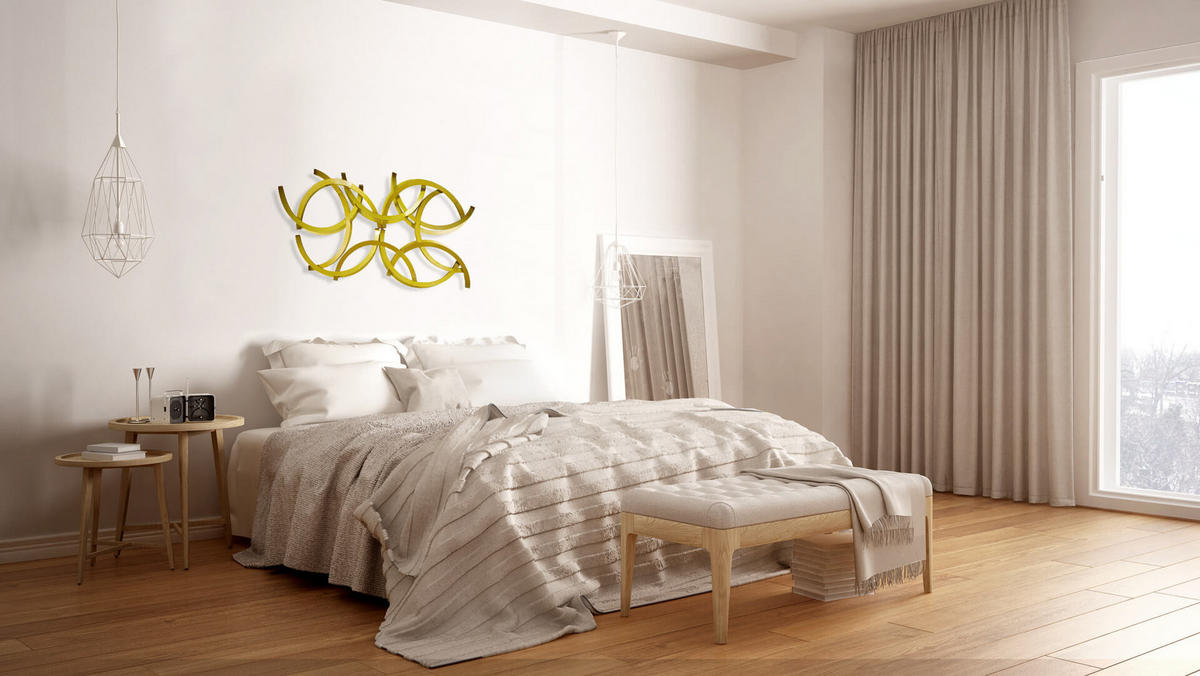 WANDDEKO Gold 115/62 cm - Goldfarben, Metall (5.81/62/11cm) - KUNSTLOFT