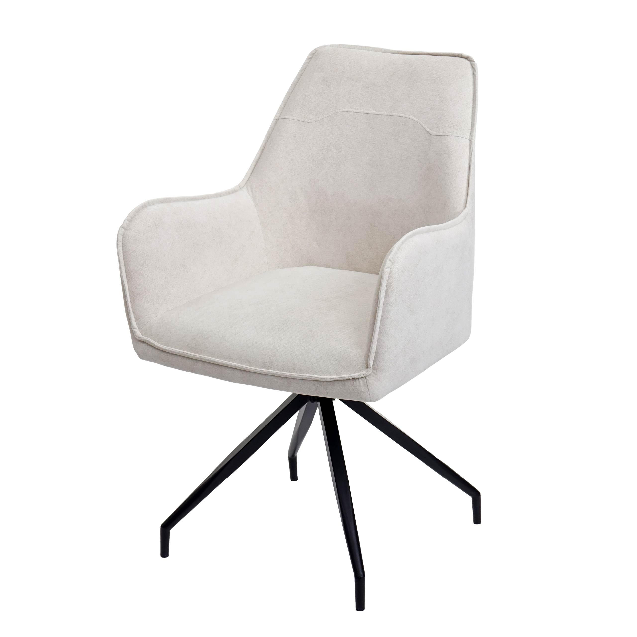 ESSZIMMERSTUHL Cremeweiß - Weiß, Textil (59/91/60cm) - MCW