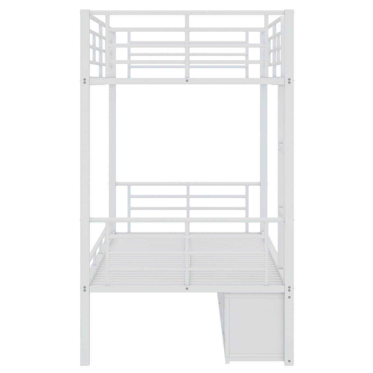 ETAGENBETT Eisen 90/200 cm Weiß - Weiß, Metall - Raumix