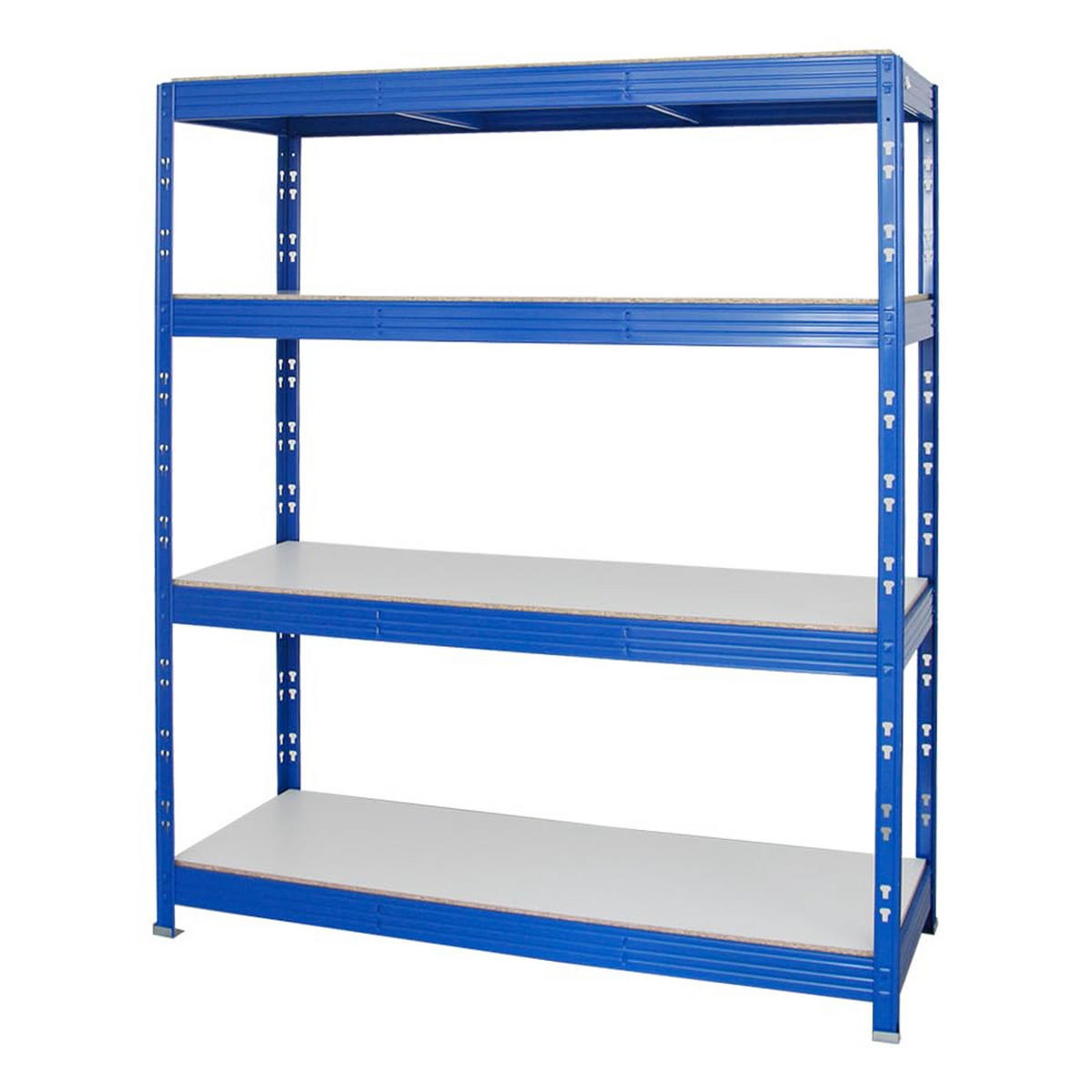 SCHWERLASTREGAL Rhino 180x160x60 cm 4 Melamin-Ebenen 16mm Fachlast 500 kg Blau - Blau/Weiß, Metall (160/180/60cm) - PROREGAL