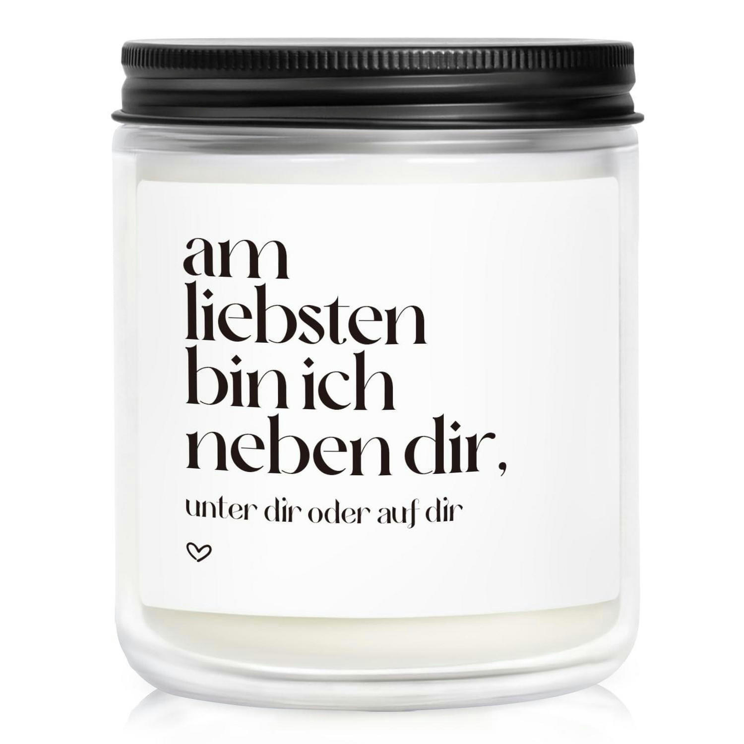 DUFTKERZE im Glas Lavendelduft 35h Brennzeit - Schwarz, Paraffin (8.8cm)