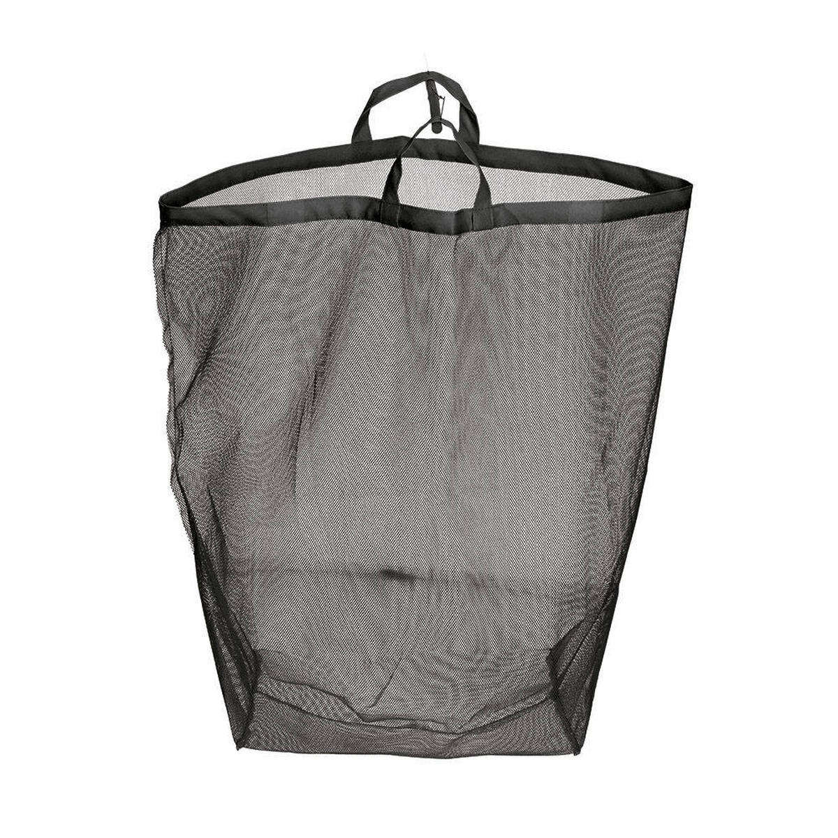 WÄSCHEKORB mit Tasche 44/33/70 cm - Schwarz, Textil (34/69/41.5cm)