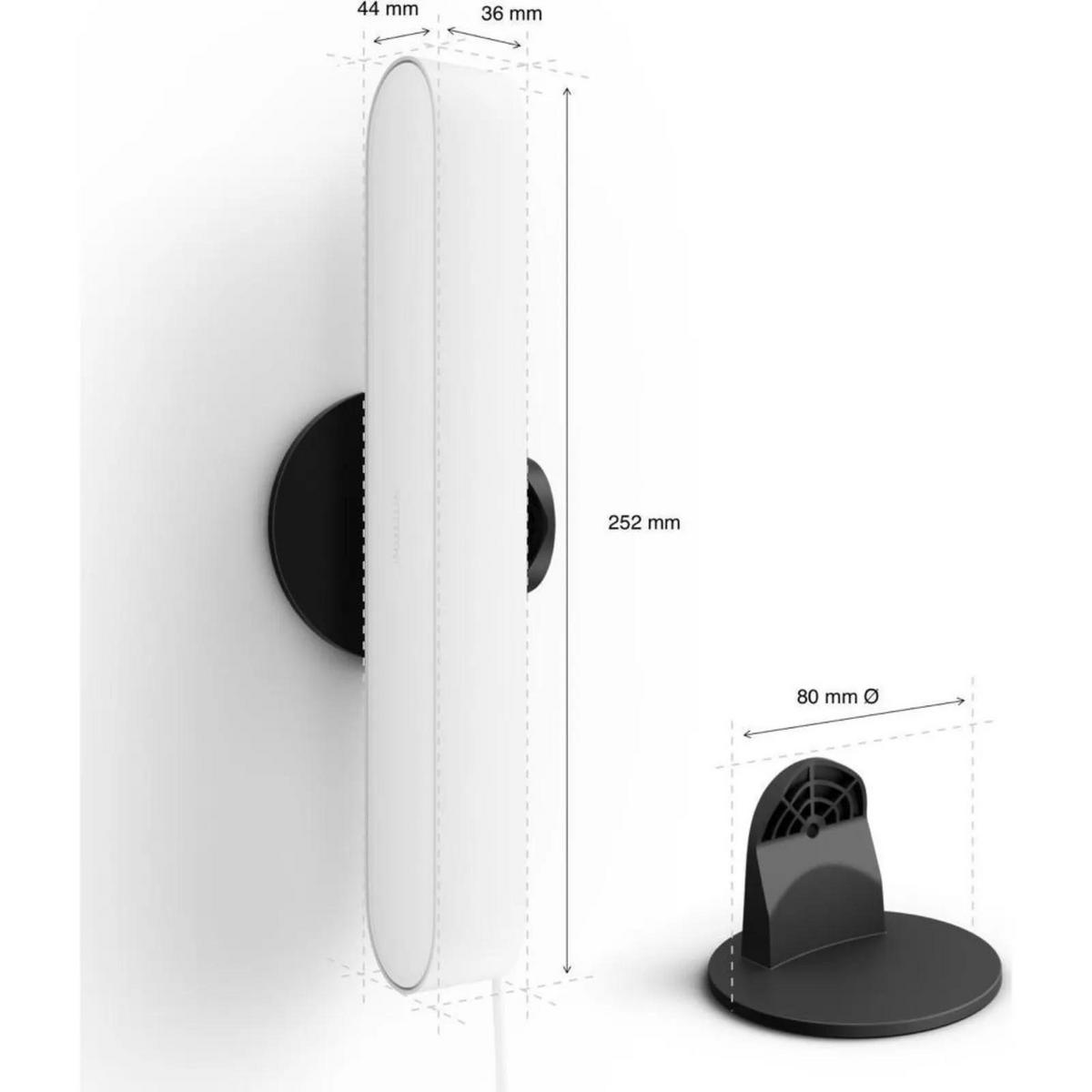 TISCHLEUCHTE Play Set Weiß - Schwarz/Weiß, Kunststoff (3.6/25.2/4.3cm) - Philips HUE