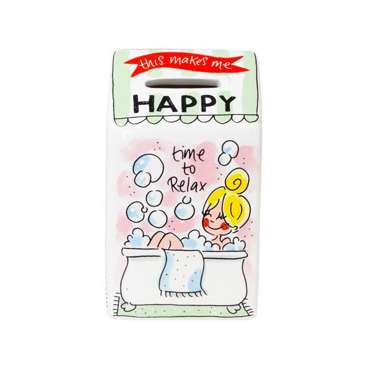 SPARDOSEN Happy in Bunt - 14cm - Multicolor, Keramik (8/14/8cm) - Blond Amsterdam