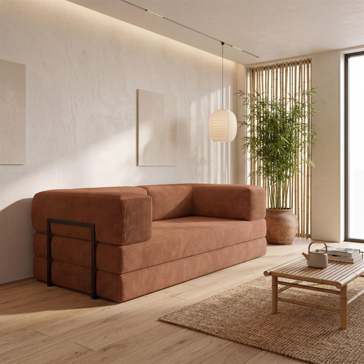 SCHLAFSOFA Danny - Braun, Holzwerkstoff/Textil (200/70/100cm) - Fun Möbel