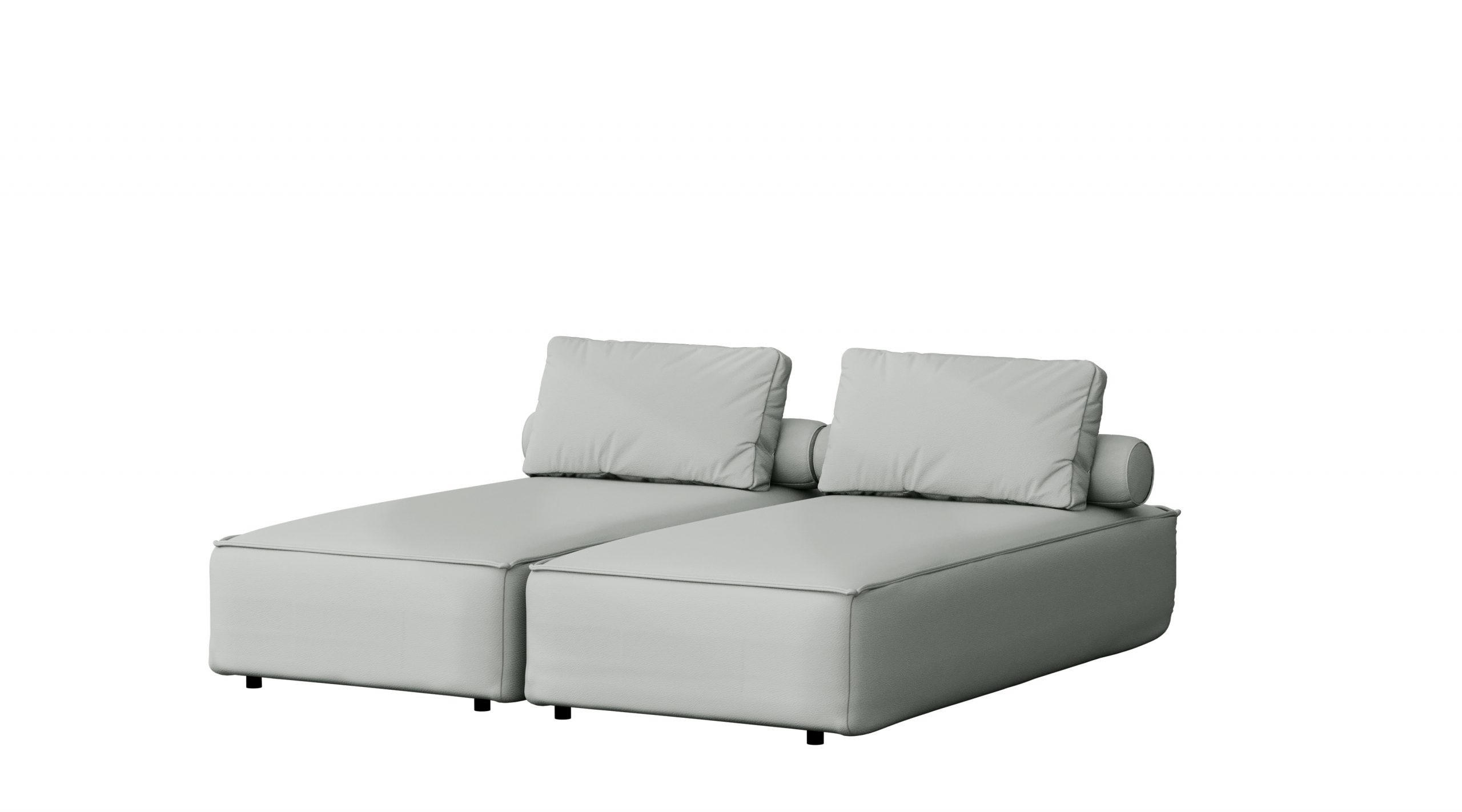 GARTENCHAISELONGUE Doppelter MALIBU Hellgrau - Hellgrau, Holz (180/73/194cm) - Kaiser Möbel